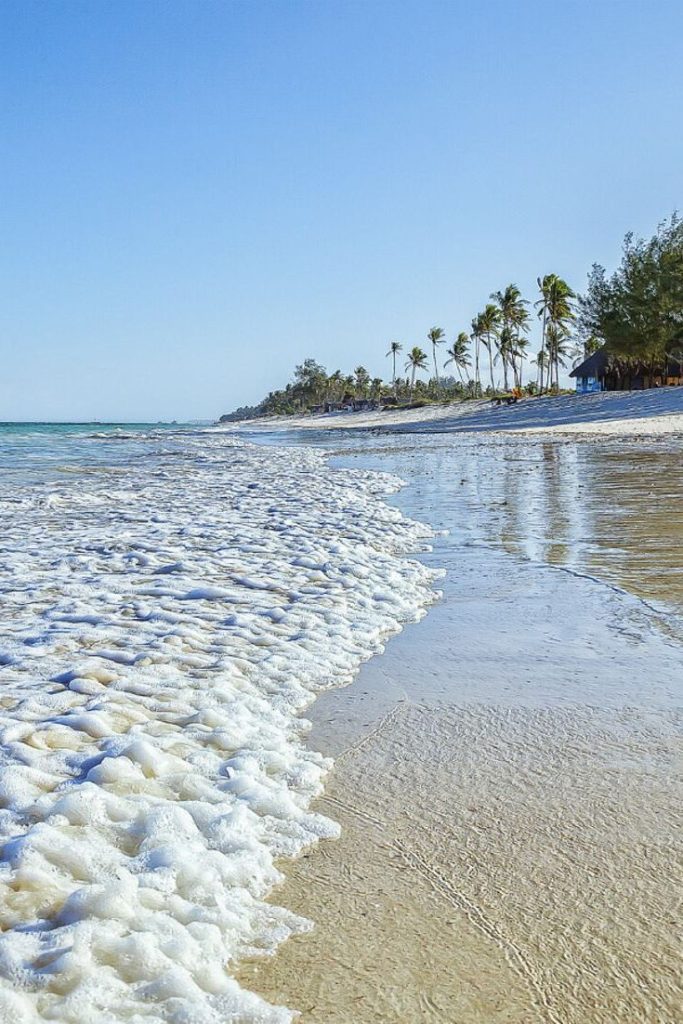A View of the Diani Coast Beach during the Kenya Safari Holidays
