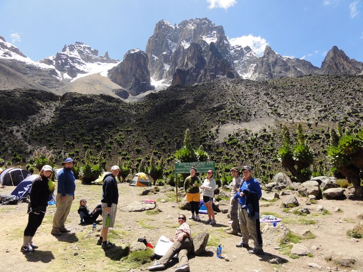 Touring Mt. Kenya with its 5199 metres at the highest peak at the 5-Day Mt Kenya Climb Chogoria Route