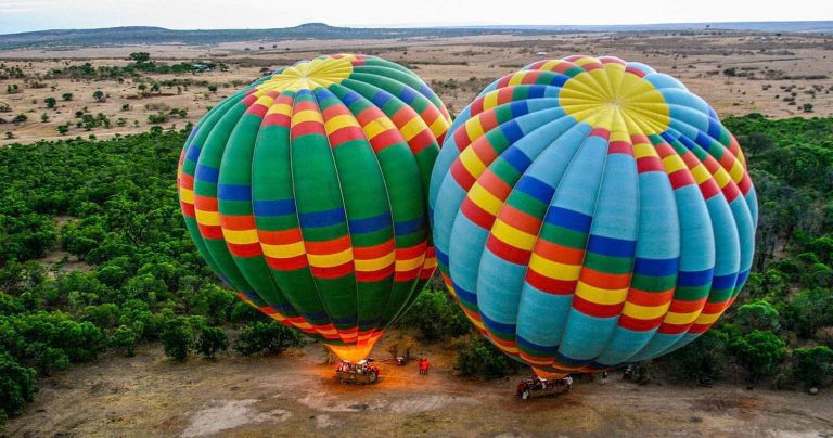 Hot Air Balloon flight during Wildlife Safari Adventure
