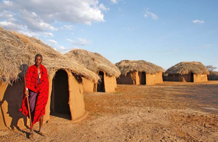 mayatta houses of the masai village at the Masai Cultural Village Visits