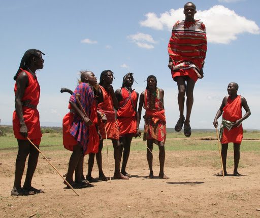 The Maasai Community in Kenya during a Maasai cultural village visit with Kairi Travels